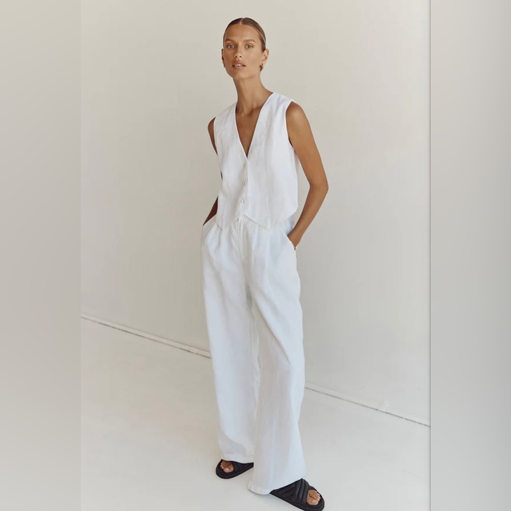 DISSH White linen pants